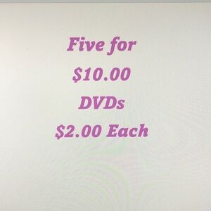 DVD Bundle Offer - 5 for $10